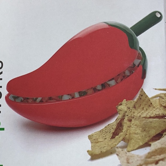Progressive Prepworks Salsa Bowl Red Chili Pepper Shaped Serving Set NWT - Picture 10 of 10